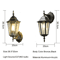 Europe Style Retro E27 Outdoor Wall Lamp Waterproof Exterior Lighting For Garden Balcony Porch 5