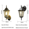Europe Style Retro E27 Outdoor Wall Lamp Waterproof Exterior Lighting For Garden Balcony Porch 5