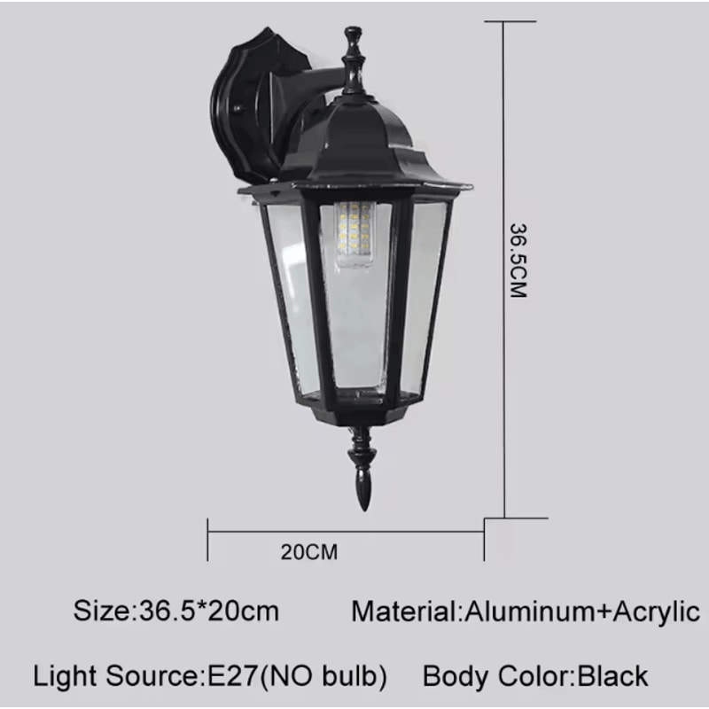 Europe Style Retro E27 Outdoor Wall Lamp Waterproof Exterior Lighting For Garden Balcony Porch 9