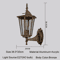 Europe Style Retro E27 Outdoor Wall Lamp Waterproof Exterior Lighting For Garden Balcony Porch 6