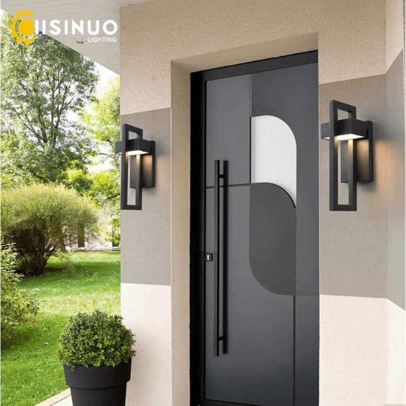 Waterproof Outdoor LED Wall Lighting Retro Vintage Black 10W LED Sconce Luminaire For Garden Porch 0