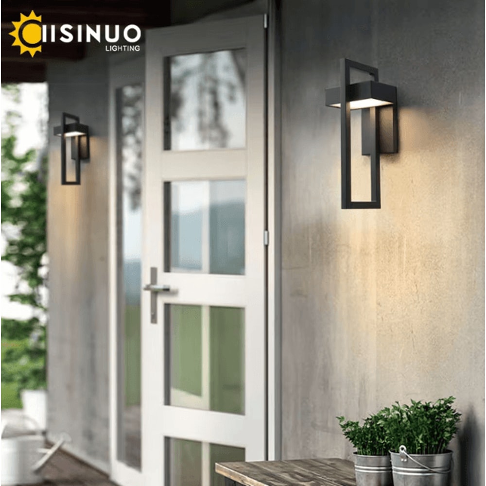 Waterproof Outdoor LED Wall Lighting Retro Vintage Black 10W LED Sconce Luminaire For Garden Porch 4