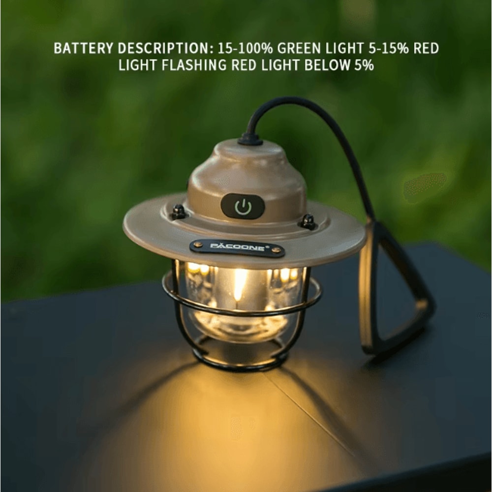 ShineTrip New Outdoor Vintage Pendant Light Ultra Long Life Camping Ambient Light Portable Recharge 2