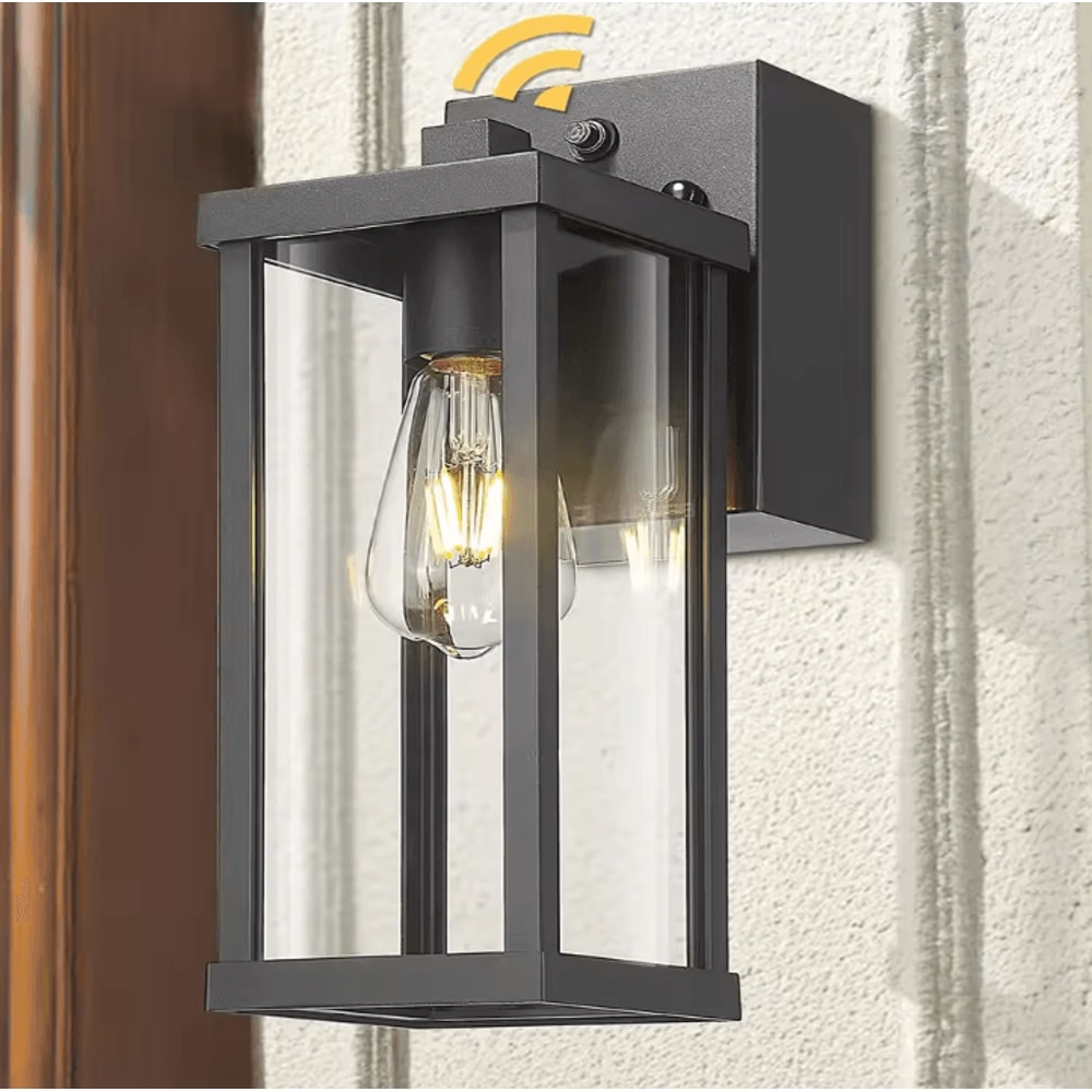 Porch Light With GFCI Outlet Dusk To Dawn Exterior Wall Lighting Fixture For House Patio Garage 5