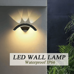 waterproof ip66 outdoor led wall light 10w sconce for balcony garden patio ac110v-220v