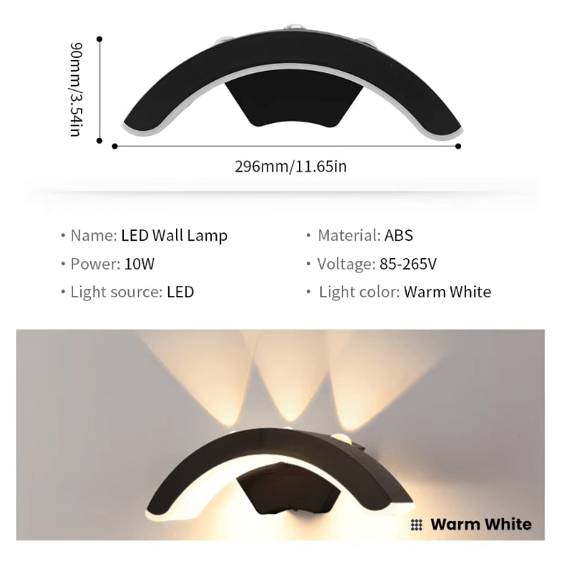 Waterproof IP66 Outdoor LED Wall Light 10W Sconce For Balcony Garden Patio AC110V220V 4