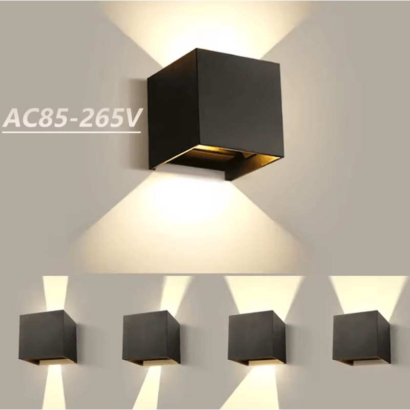 Modern LED Wall Lamp Adjustable Outdoor And Indoor Cube Wall Light AC110V 220V 0