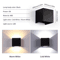 Modern LED Wall Lamp Adjustable Outdoor And Indoor Cube Wall Light AC110V 220V 2