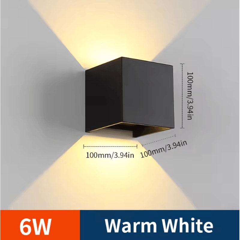 Modern LED Wall Lamp Adjustable Outdoor And Indoor Cube Wall Light AC110V 220V 6