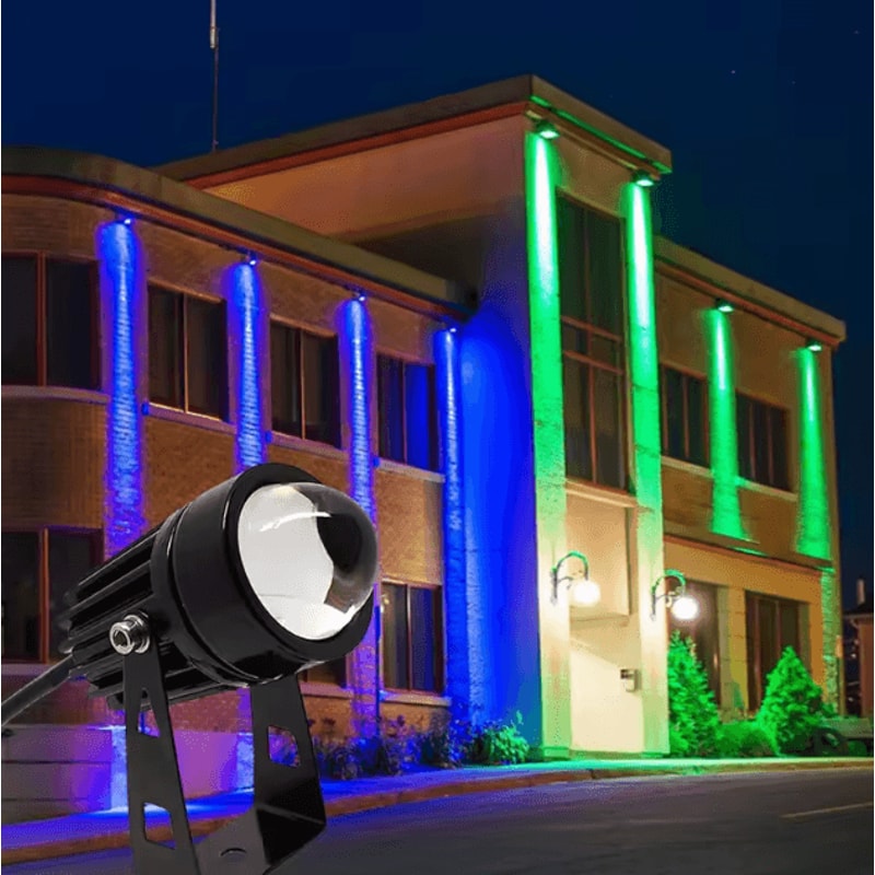 Outdoor LED Wall Spotlight Waterproof AC110V 220V Colored Beam Landscape Lighting 3