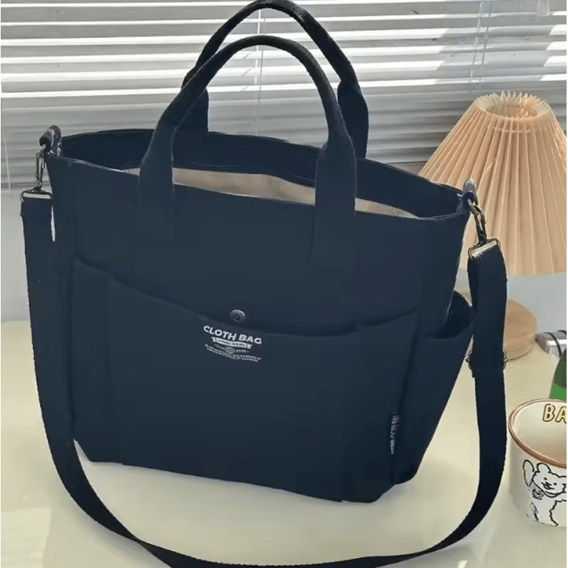 Canvas Ladies Bag Large Capacity Student Commuter Shoulder Handbag Portable Tote 5