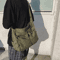 Canvas Shoulder Bag Large Capacity Retro Workwear Messenger Bag For Students 2