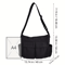 Canvas Shoulder Bag Large Capacity Retro Workwear Messenger Bag For Students 4