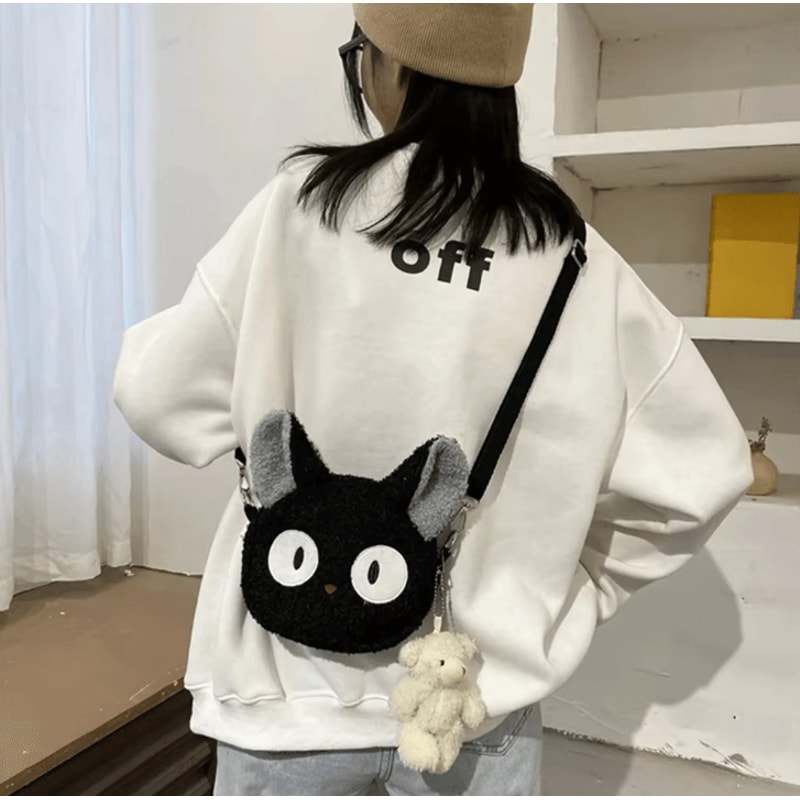 Homefish Japanese Style Cartoon Plush Shoulder Bag For Women Small Phone And Purse 1