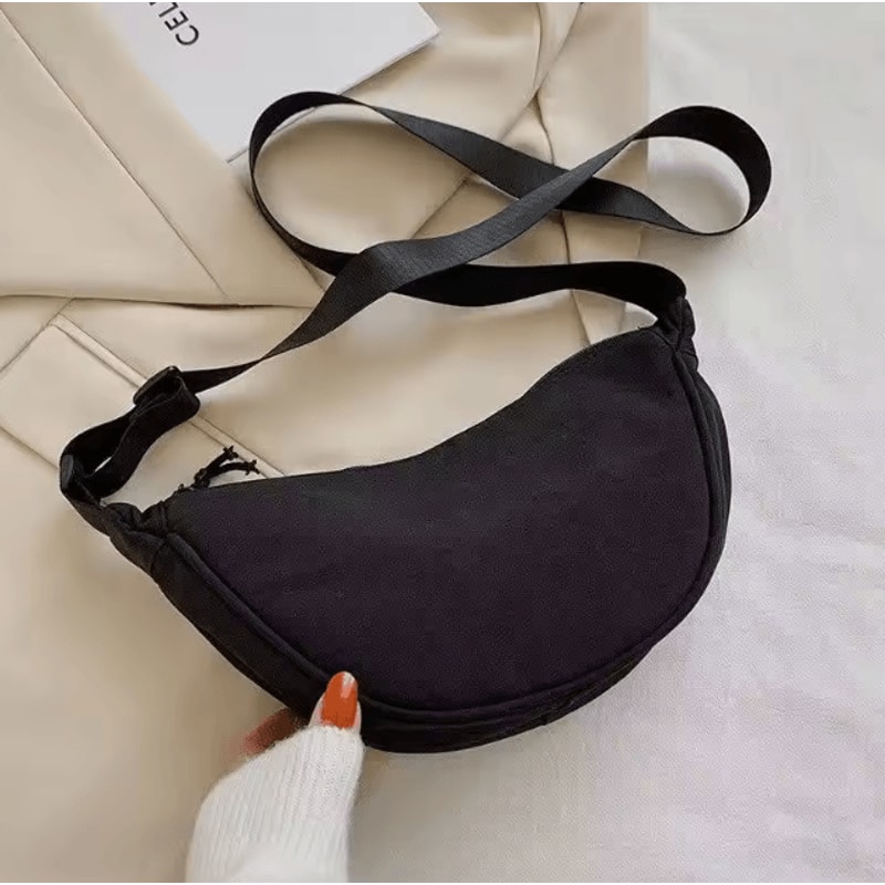 Casual Solid Color Nylon Large Capacity Womens Shoulder And Crossbody Bag 6