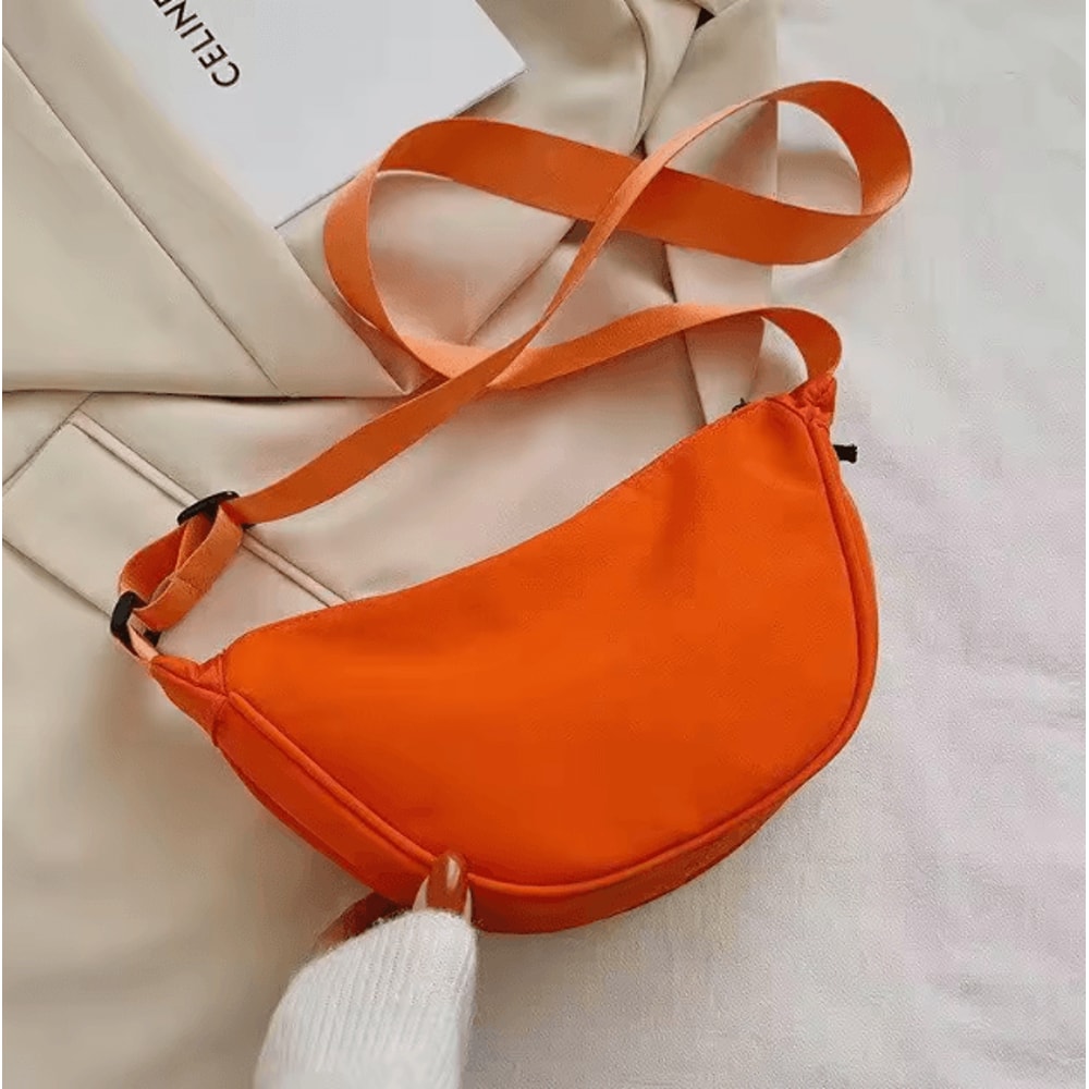 Casual Solid Color Nylon Large Capacity Womens Shoulder And Crossbody Bag 8