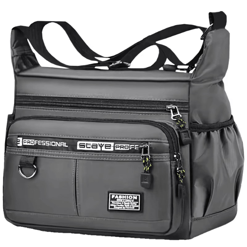 Mens Multi Pocket Crossbody Shoulder Bag Business Single Shoulder Travel Sling Bag 5