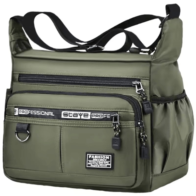 Mens Multi Pocket Crossbody Shoulder Bag Business Single Shoulder Travel Sling Bag 8