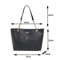 Soft Leather Large Capacity Womens Tote Bag With Hanging Accessory 4