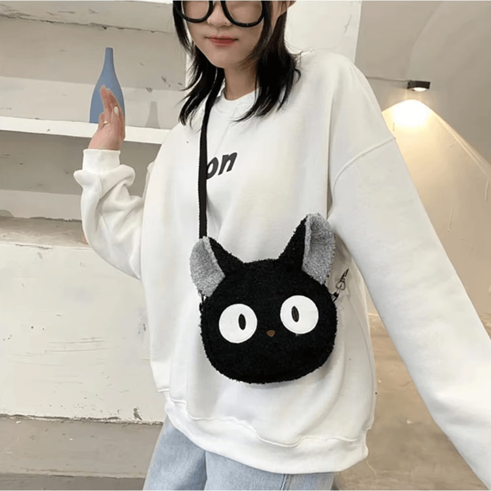 Cute Japanese Style Plush Crossbody Bag For Women Small Cartoon Phone Purse 0