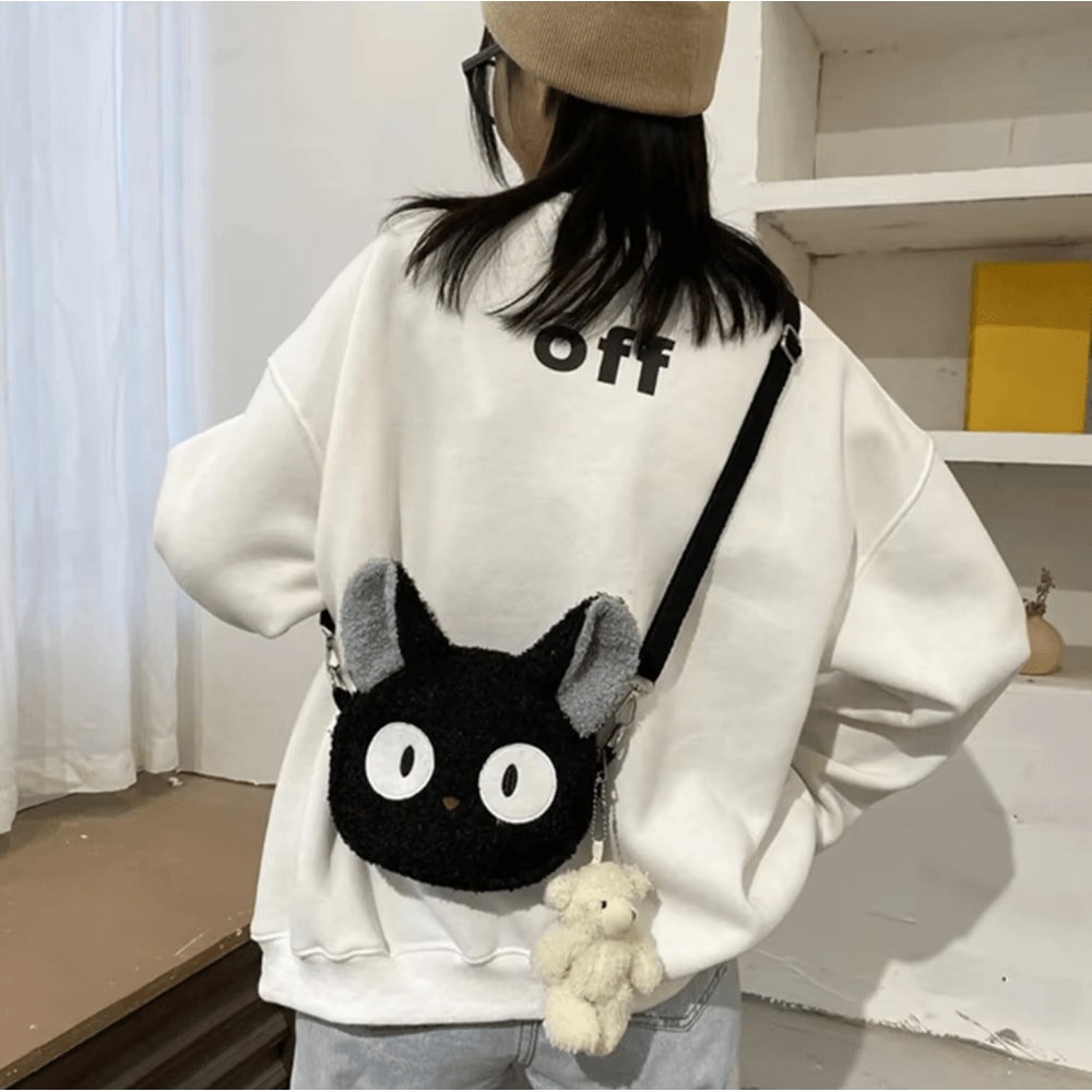 Cute Japanese Style Plush Crossbody Bag For Women Small Cartoon Phone Purse 1