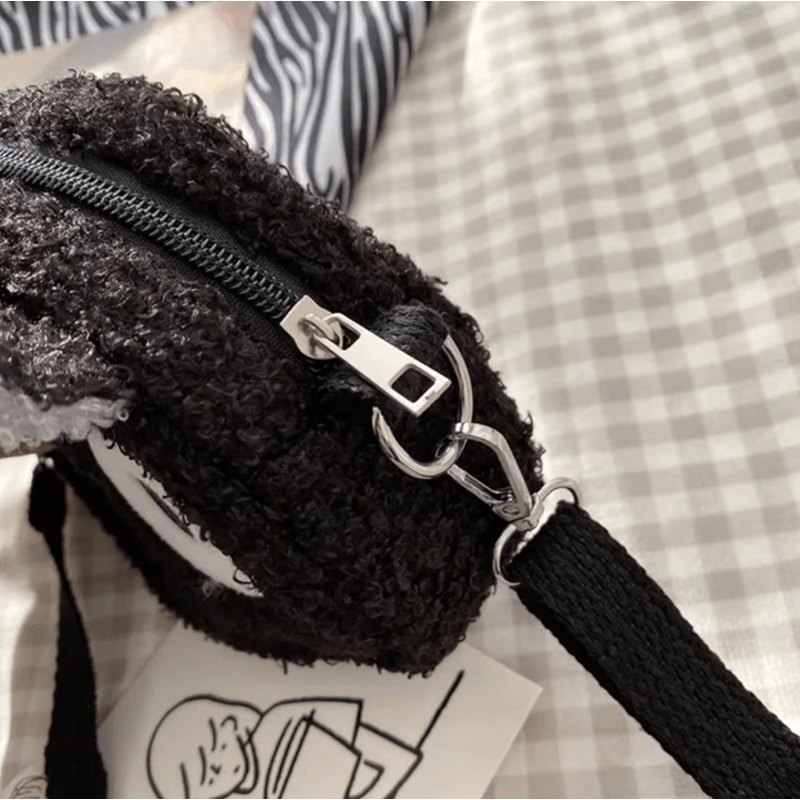 Cute Japanese Style Plush Crossbody Bag For Women Small Cartoon Phone Purse 2