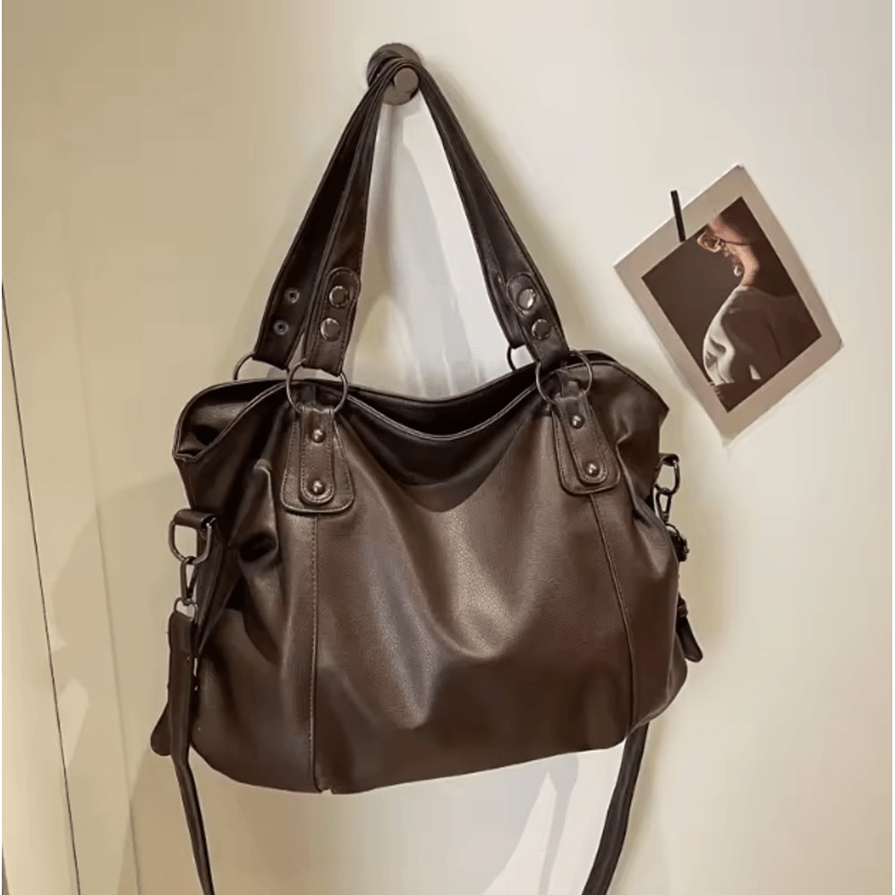 Women Shoulder Bag Soft Interior Compartment PU Leather Handbag 14