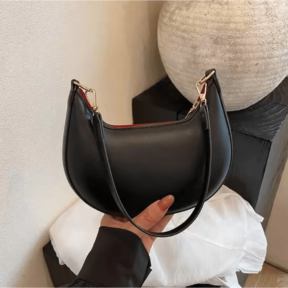 Luxury Moon Shaped Women Shoulder Bag Fashion Single Shoulder Designer Handbag Chic Compact Crossbo 2