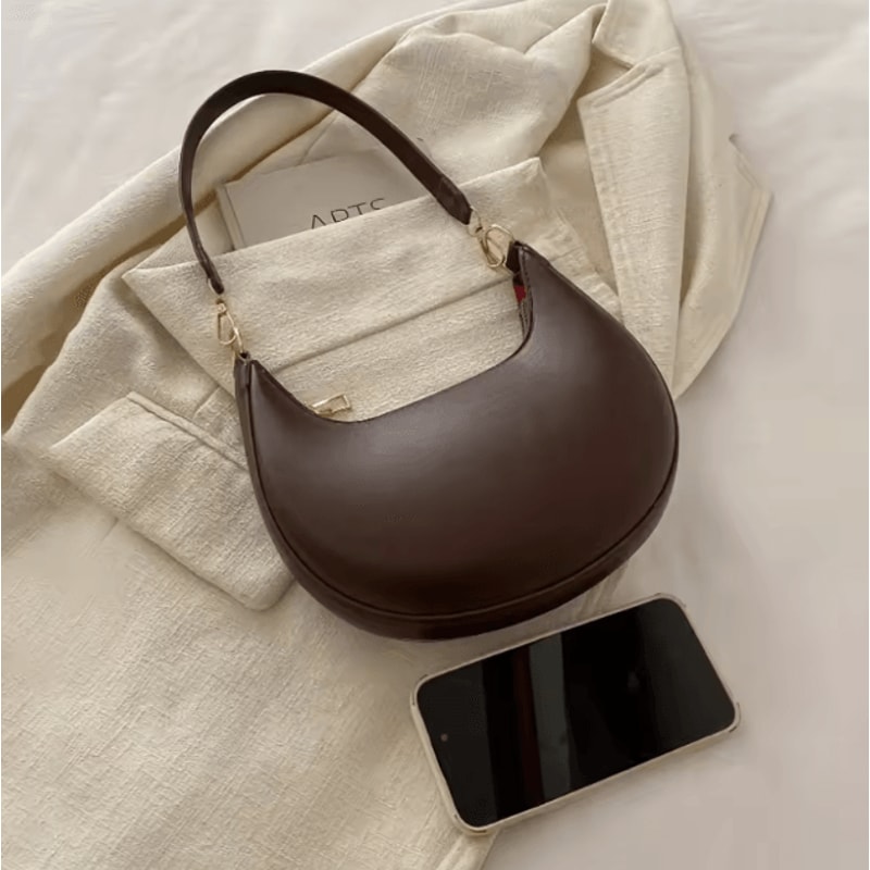 Luxury Moon Shaped Women Shoulder Bag Fashion Single Shoulder Designer Handbag Chic Compact Crossbo 3