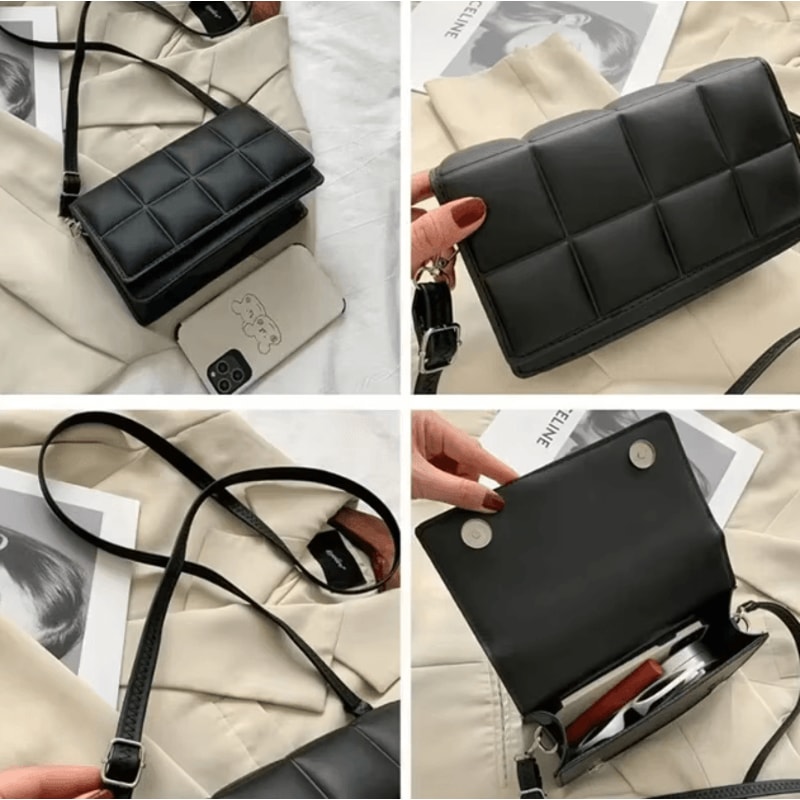 Luxury PU Leather Women Shoulder Bag Small Designer Crossbody With Classic Handle 4