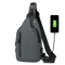 Mens USB Chest Bag Large Capacity Crossbody Lightweight Commuter And Travel Bag 1