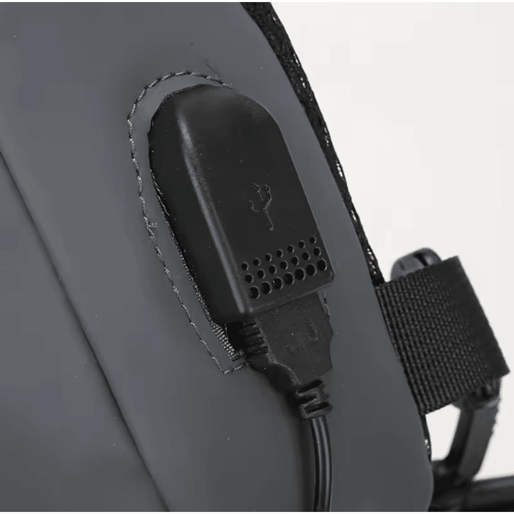 Mens USB Chest Bag Large Capacity Crossbody Lightweight Commuter And Travel Bag 2