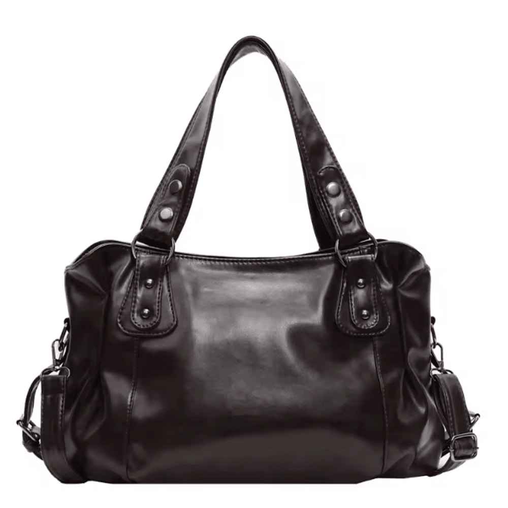 Retro Large Capacity Shoulder Bag For Women Classic Luxury PU Leather Tote And Crossbody 8