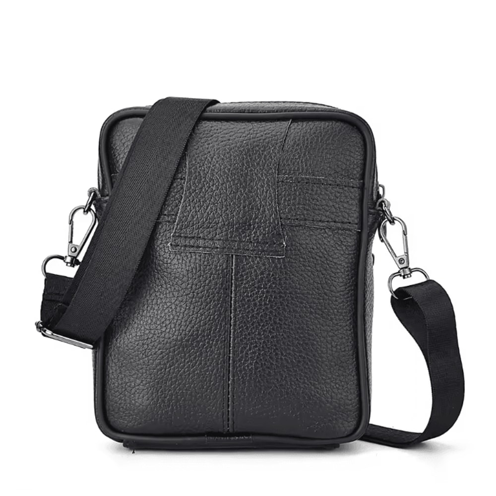 Mens Genuine Leather Crossbody Bag High Quality Retro Business Messenger Bag 2