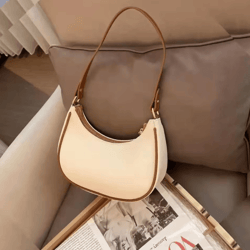 fashionable underarm womens shoulder bag soft pu leather trendy square handbag