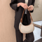 Fashionable Underarm Womens Shoulder Bag Soft PU Leather Trendy Square Handbag 4