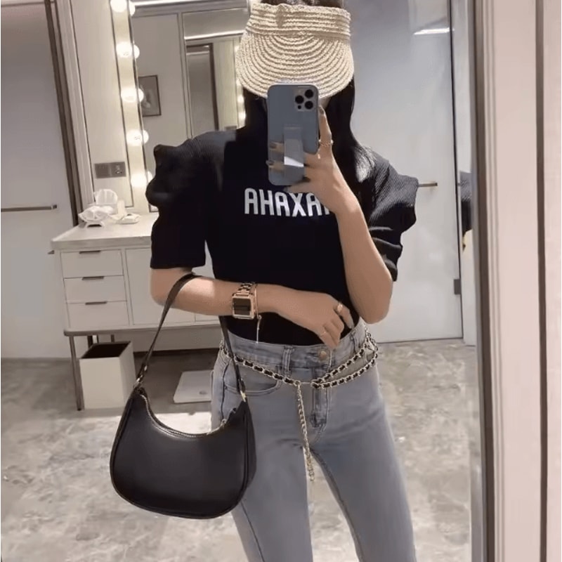 Fashionable Underarm Womens Shoulder Bag Soft PU Leather Trendy Square Handbag 5