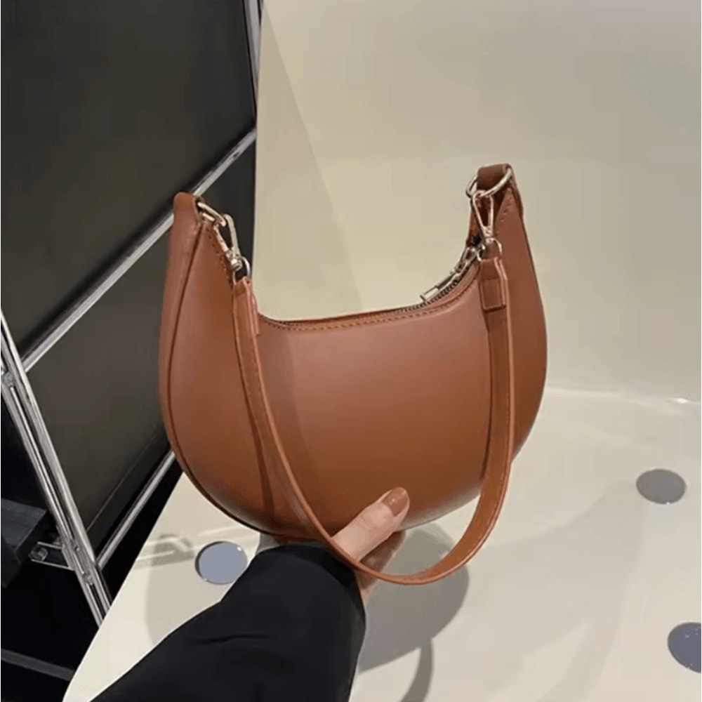 Womens Fashion Luxury Moon Shaped Shoulder Bag High End Single Shoulder Handbag 5