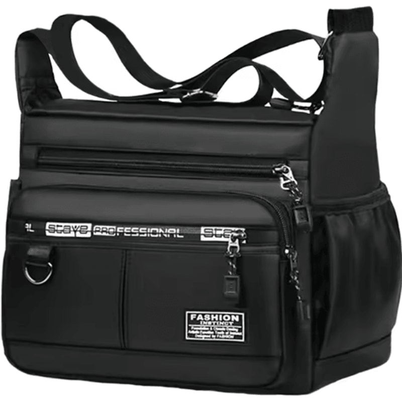 Mens Cross Body Bag Adjustable Shoulder Business Multi Pocket Everyday Messenger Bag 5