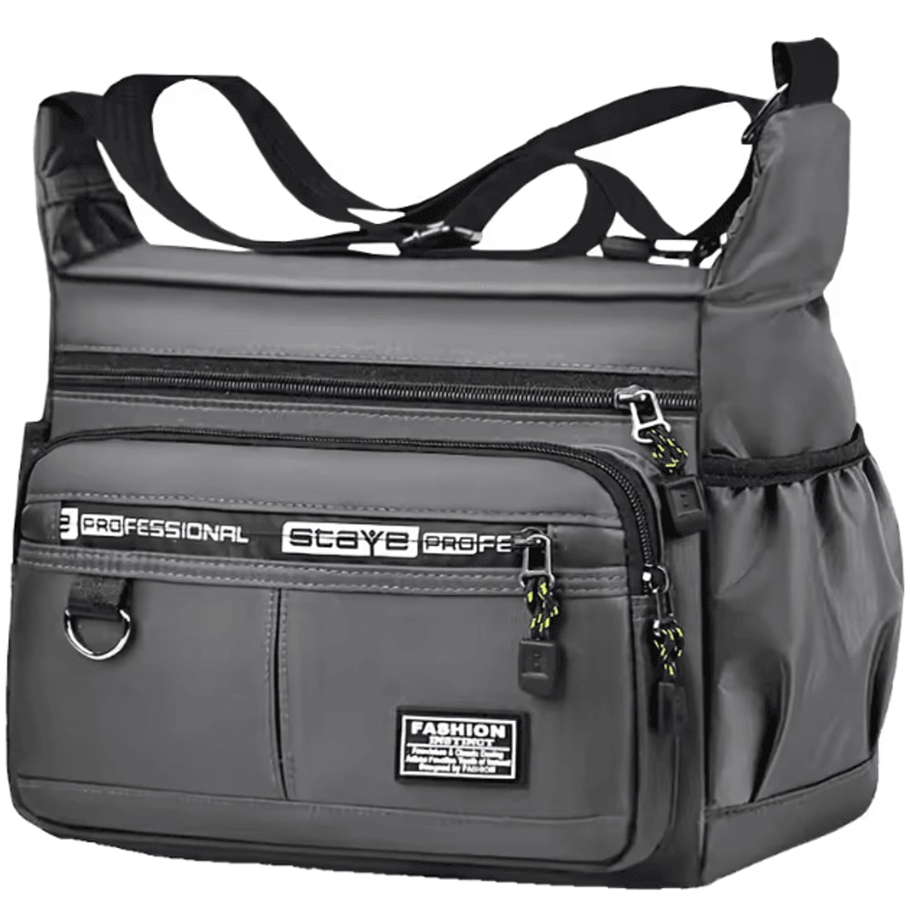 Mens Cross Body Bag Adjustable Shoulder Business Multi Pocket Everyday Messenger Bag 7