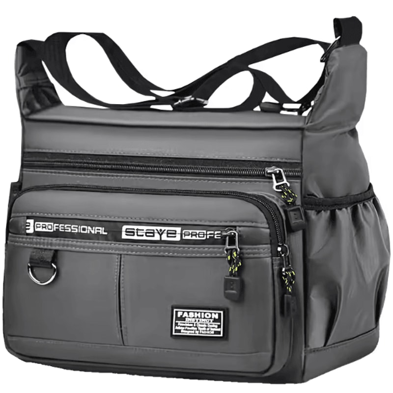 Mens Cross Body Bag Adjustable Shoulder Business Multi Pocket Everyday Messenger Bag 7