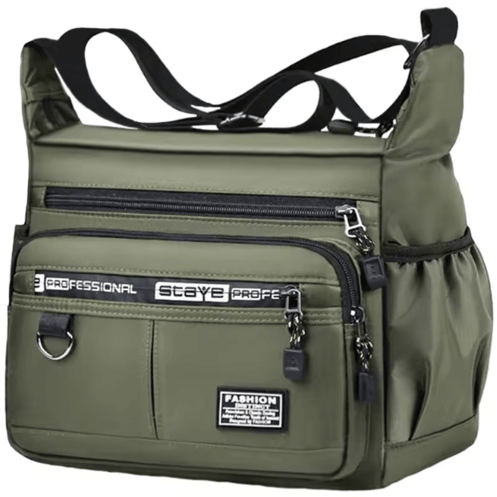 Mens Cross Body Bag Adjustable Shoulder Business Multi Pocket Everyday Messenger Bag 8