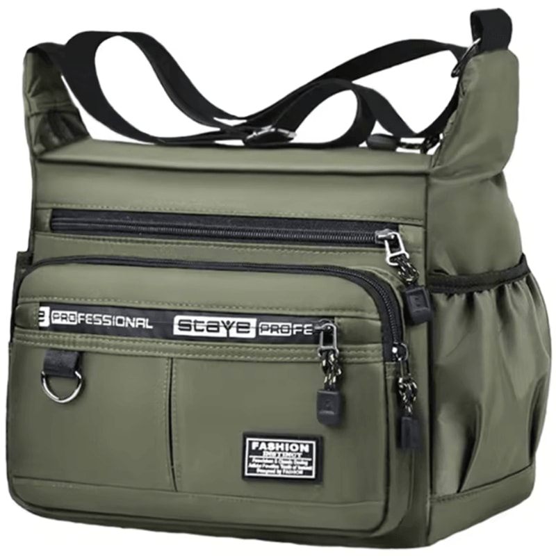 Mens Cross Body Bag Adjustable Shoulder Business Multi Pocket Everyday Messenger Bag 8