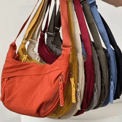 trendy womens soft cloth shoulder bag large casual handbag crossbody tote