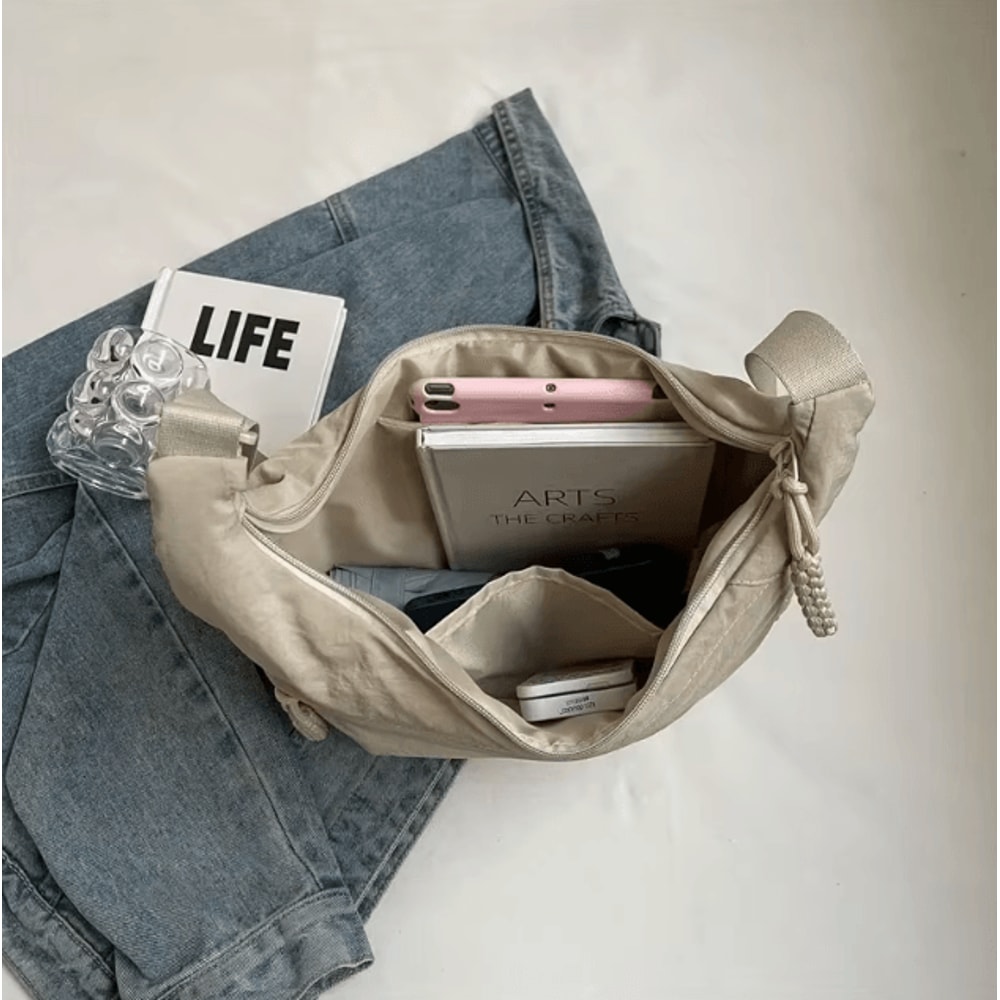 Trendy Womens Soft Cloth Shoulder Bag Large Casual Handbag Crossbody Tote 3