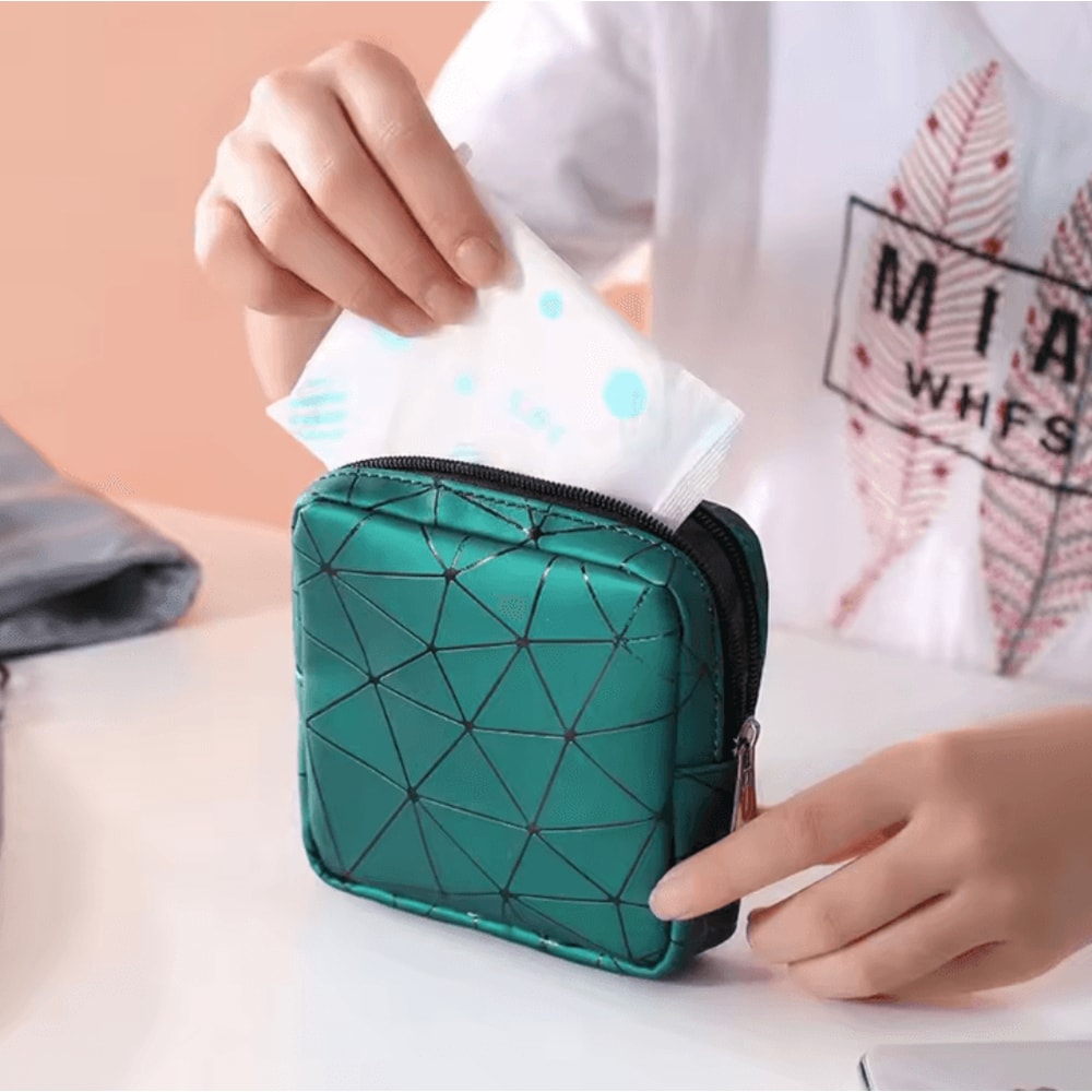 Waterproof Feminine Period Storage Bag Sanitary Napkin Organizer Small Makeup And Wallet Pouch 2