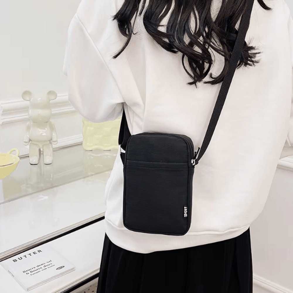 Mini Phone Pouch Lightweight Canvas Crossbody Small Shoulder Tote Bag 2