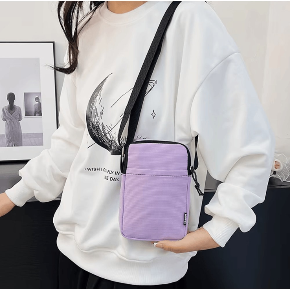 Mini Phone Pouch Lightweight Canvas Crossbody Small Shoulder Tote Bag 3