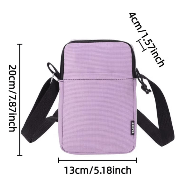 Mini Phone Pouch Lightweight Canvas Crossbody Small Shoulder Tote Bag 4