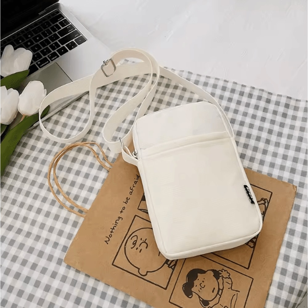 Mini Phone Pouch Lightweight Canvas Crossbody Small Shoulder Tote Bag 6
